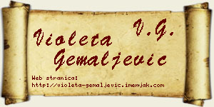 Violeta Gemaljević vizit kartica